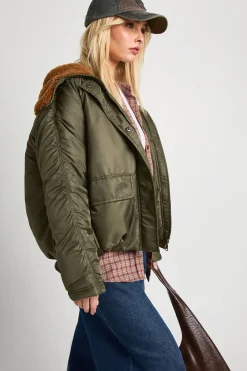 Bomber doublé synthétique