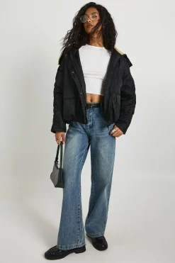 boohoo Bomber à doublure synthétique<Femme Vestes & Manteaux|Bombers