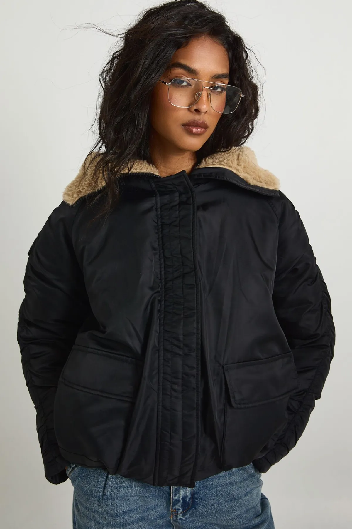 boohoo Bomber à doublure synthétique<Femme Vestes & Manteaux|Bombers