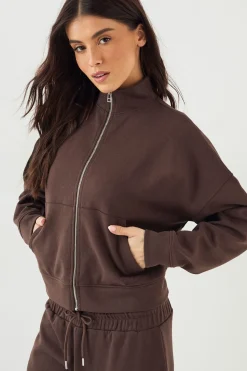 Bomber DSGN Studio à Col Entonnoir Zippé en Maille Interlock
