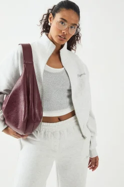 Bomber DSGN Studio à Col Montant avec Broderie et Fermeture Zippée