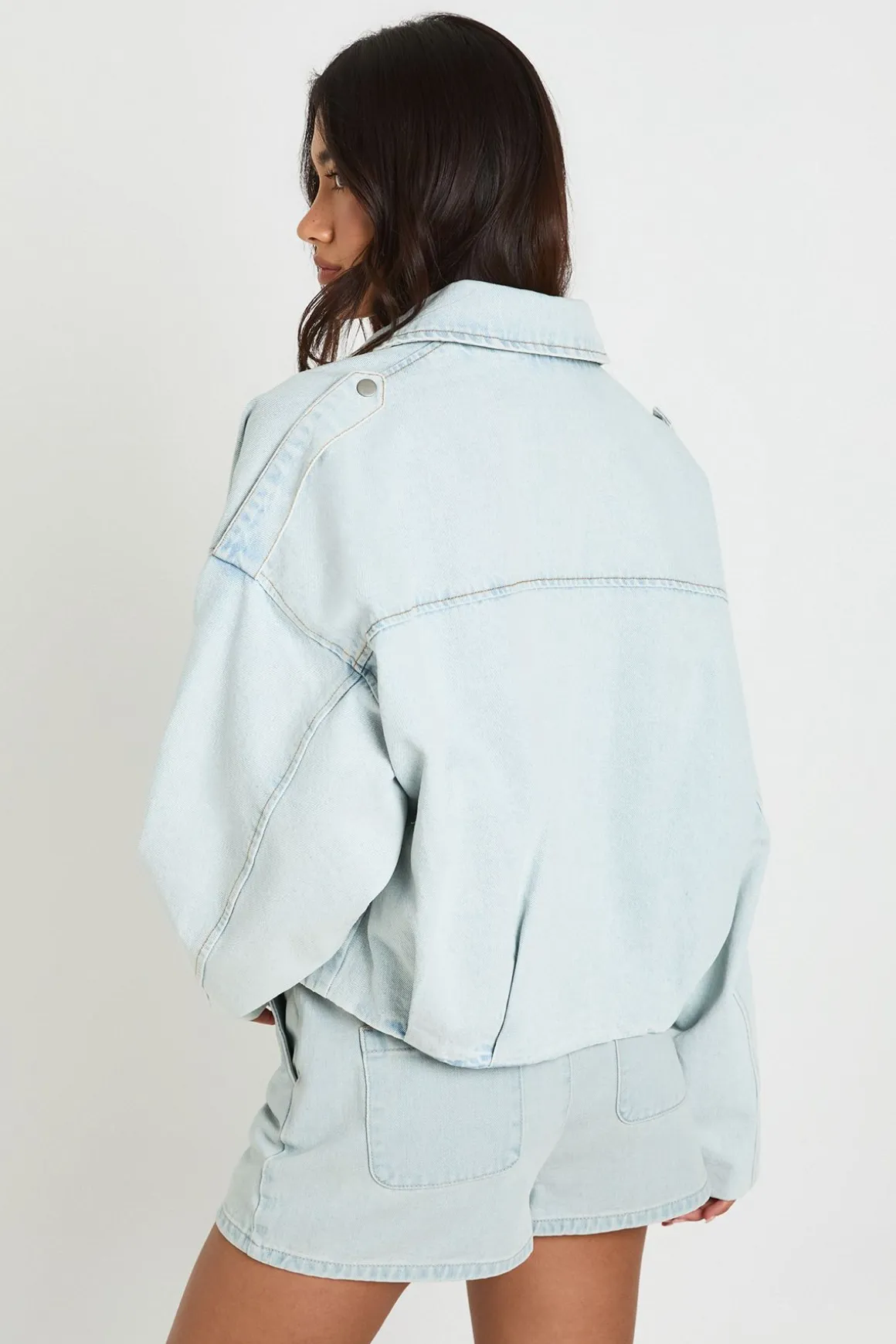 Bomber En Denim Oversize