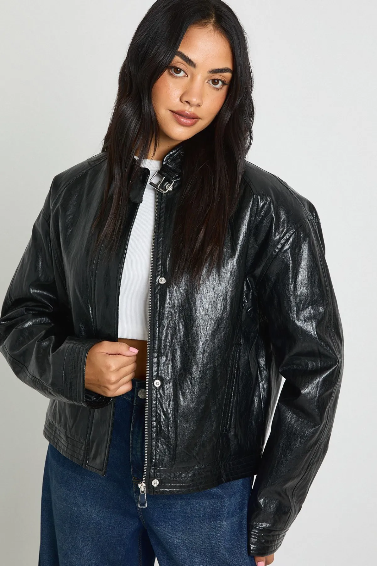 boohoo Bomber en synthétique<Femme Vestes & Manteaux|Bombers