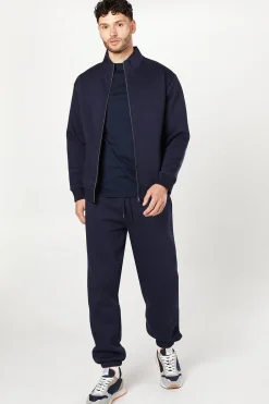 Bomber Jersey à Fermeture Éclair