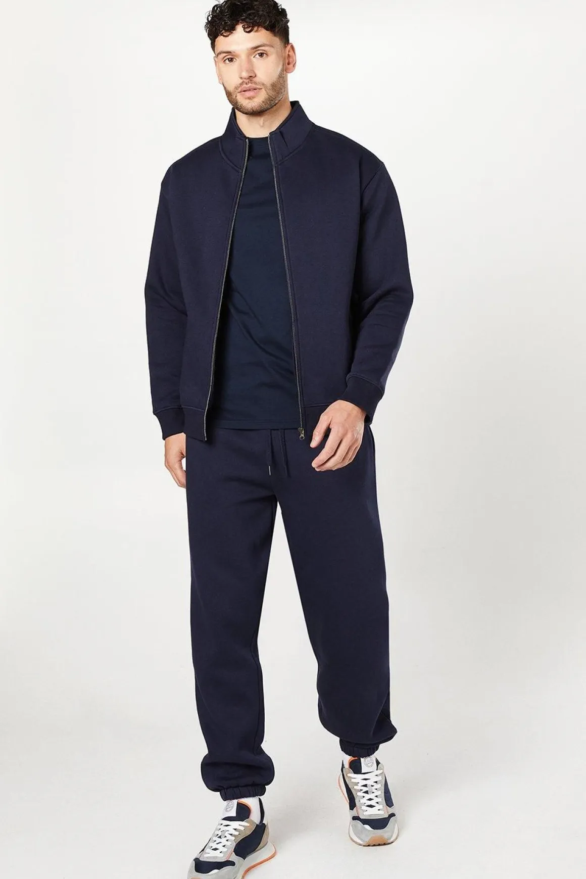 Bomber Jersey à Fermeture Éclair