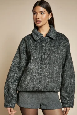 boohoo Bomber Look Laine Premium<Femme Vestes & Manteaux