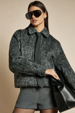 boohoo Bomber Look Laine Premium<Femme Vestes & Manteaux