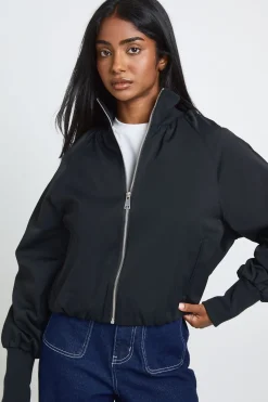 boohoo Bomber Zippé À Col Montant<Femme Vestes & Manteaux|Bombers