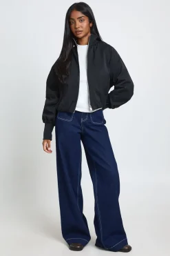 boohoo Bomber Zippé À Col Montant<Femme Vestes & Manteaux|Bombers