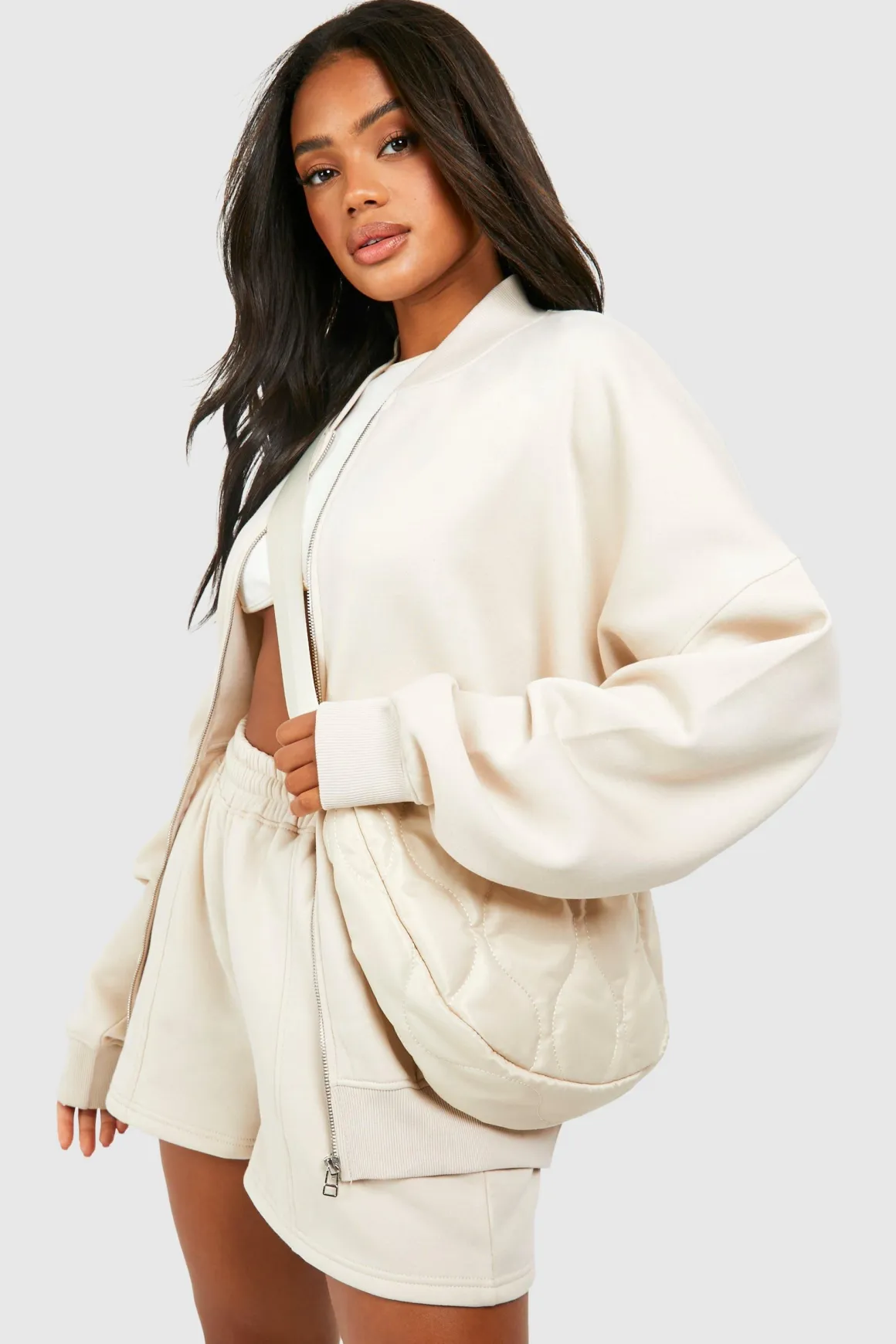 Bomber Zip Through Short Tracksuit