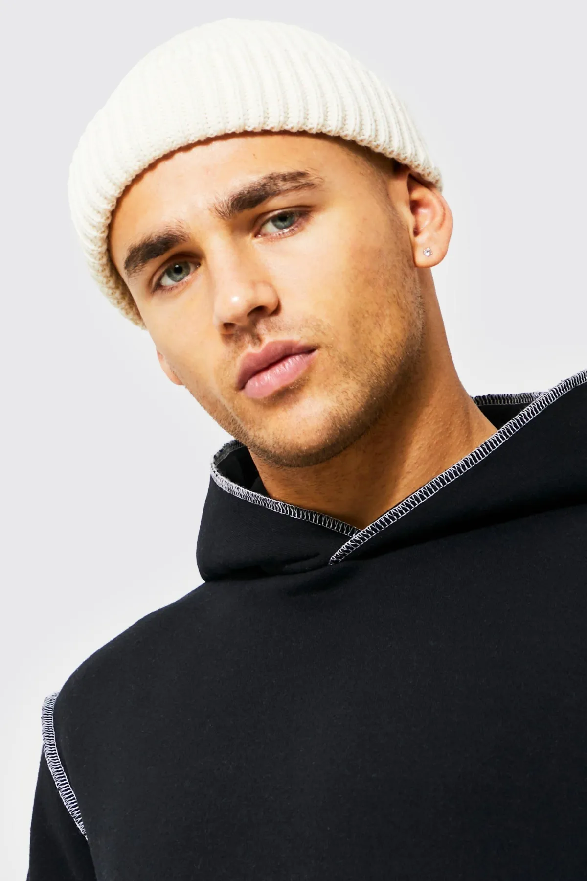 boohooMAN Bonnet à côtes micro<Homme Chapeaux, Gants Et Écharpes