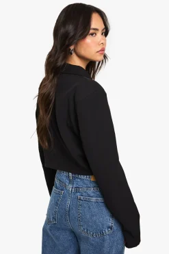Boohoo Basics Blazer Court Boxy à Détail de Poche