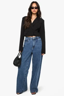 Boohoo Basics Blazer Court Boxy à Détail de Poche