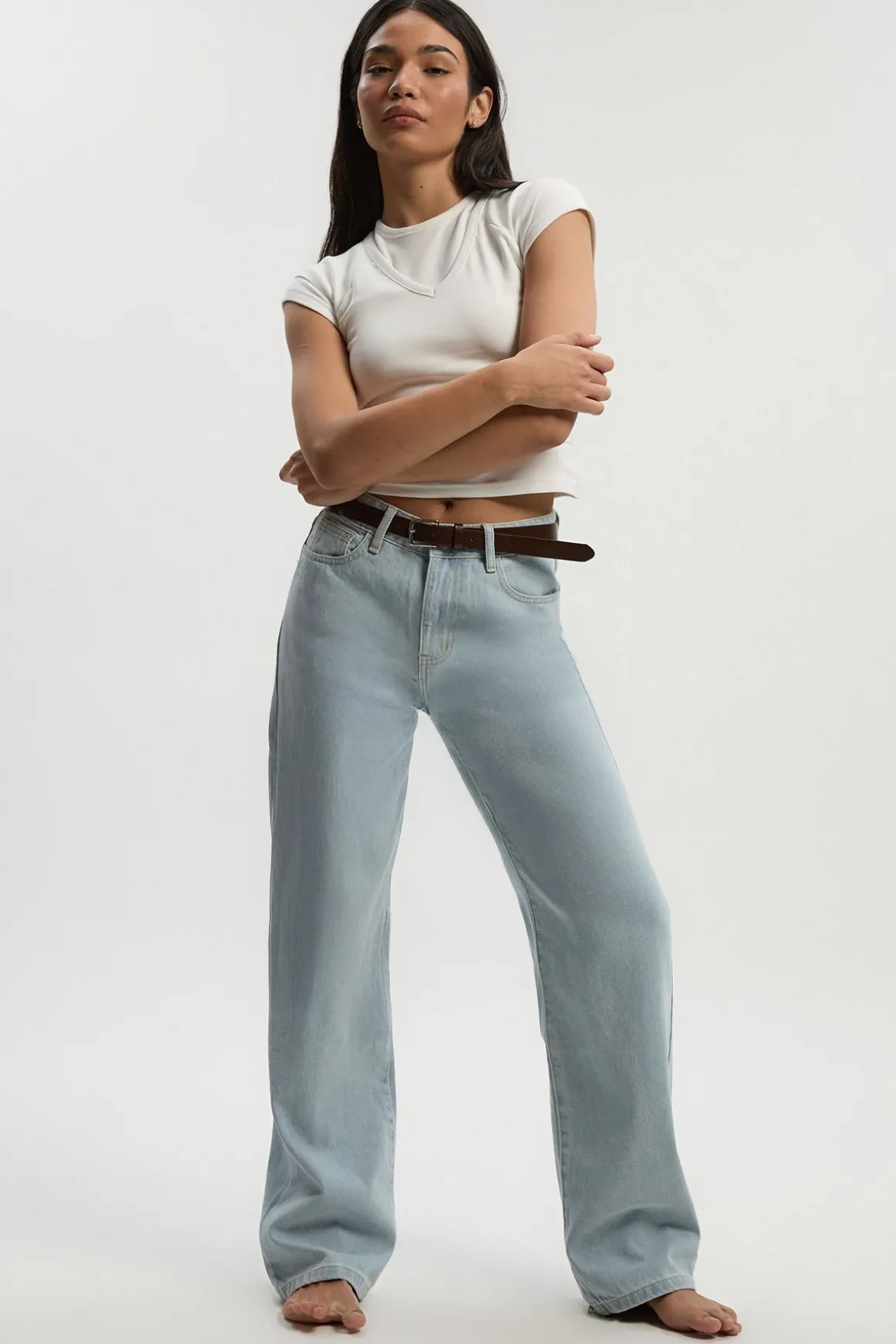 Boohoo Basics Jean Boyfriend Taille Haute