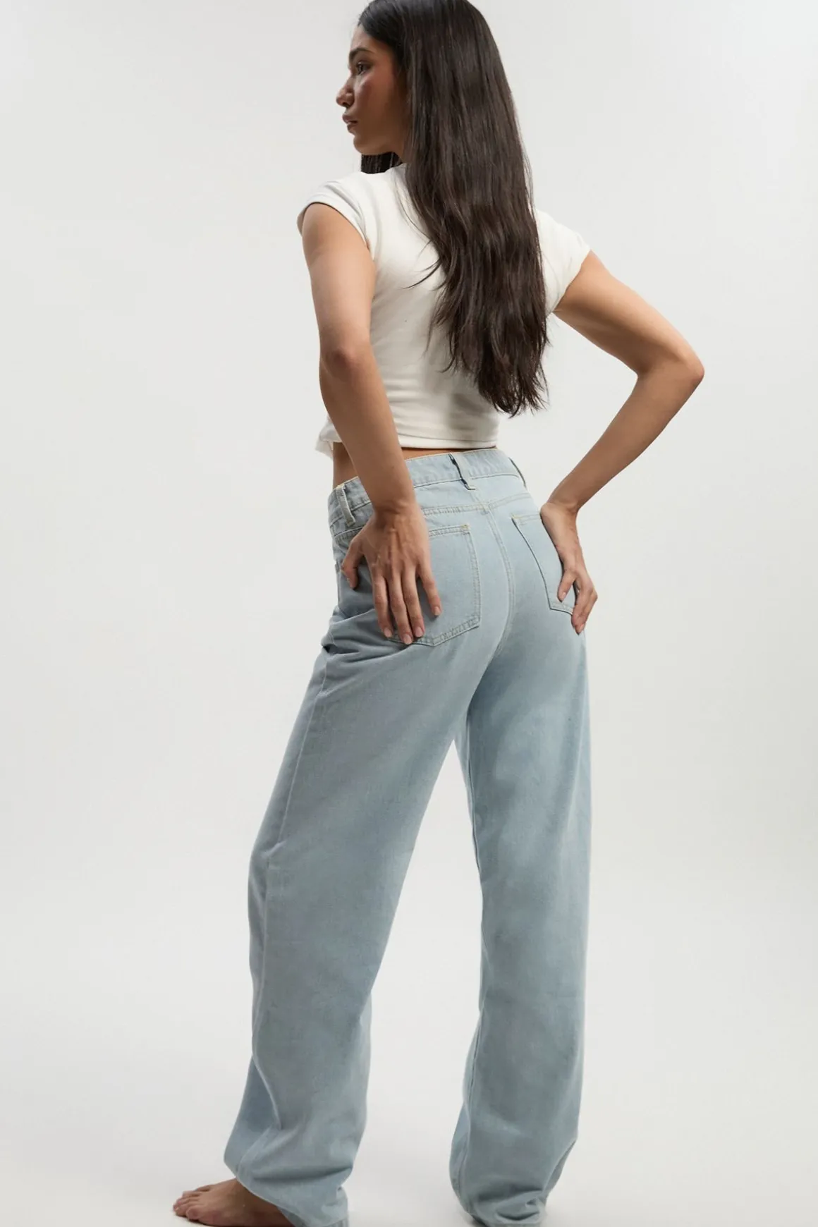 Boohoo Basics Jean Boyfriend Taille Haute