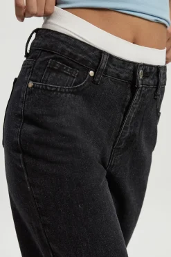 Boohoo Basics Jean Boyfriend Taille Haute