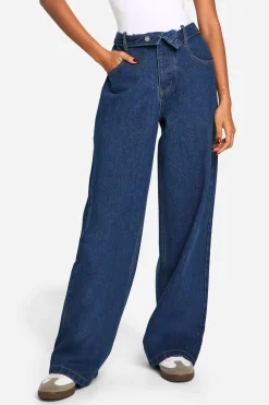 boohoo Basics Jean décontracté à jambes larges<Femme Denim|Jeans