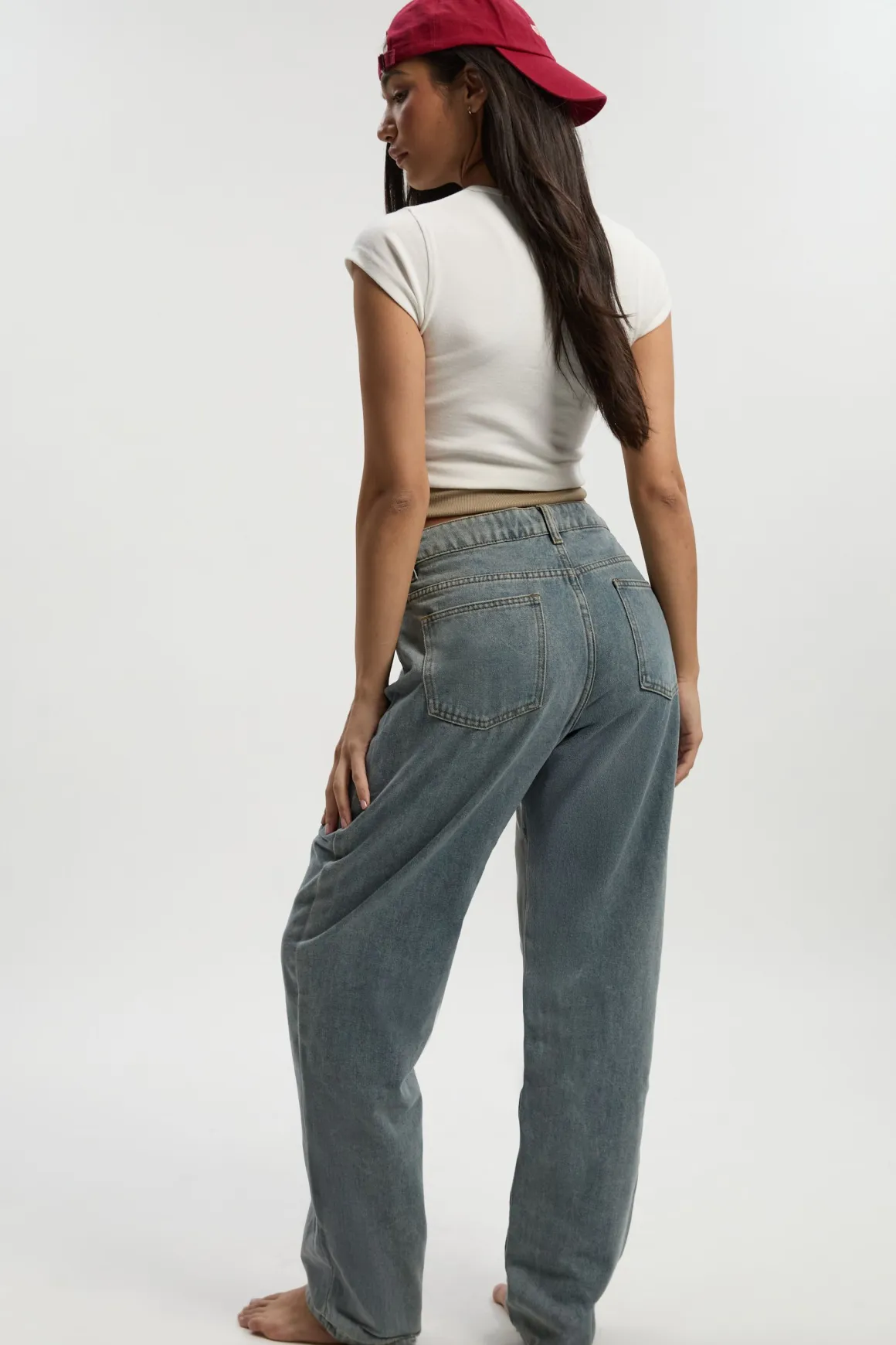 Boohoo Basics Jean droit taille haute