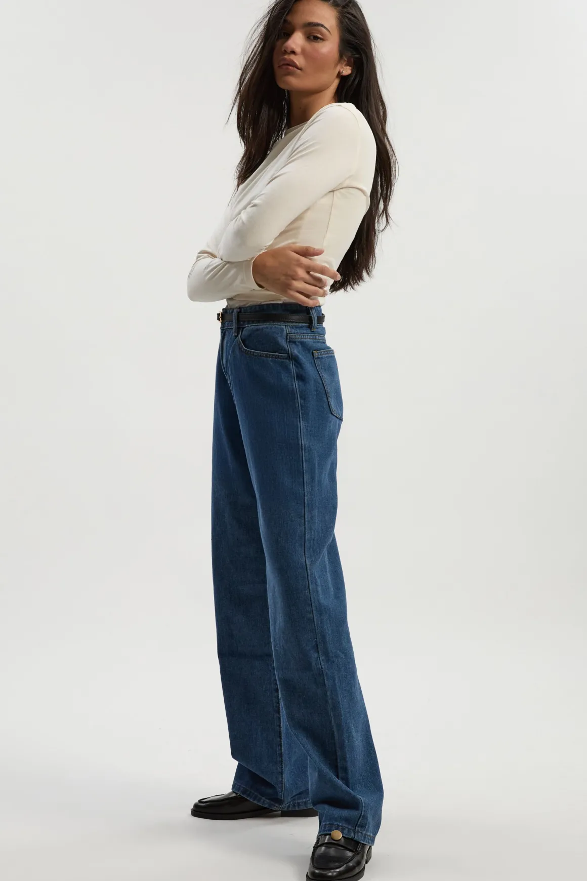 Boohoo Basics Jeans Boyfriend taille haute
