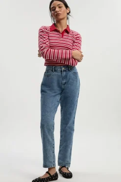 boohoo Basics Jeans Mom Slim Fit Taille Haute<Femme Denim|Jeans