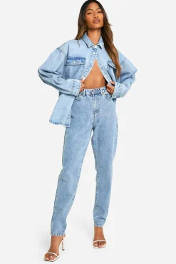 boohoo Basics Jeans Slim Fit taille haute<Femme Denim|Jeans