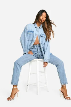 boohoo Basics Jeans Slim Fit taille haute<Femme Denim|Jeans