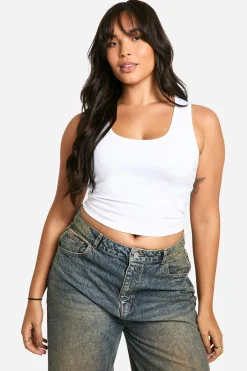boohoo Basics Plus Débardeur Long en Coton à Bretelles Larges<Femme Looks De Rentrée|Tops