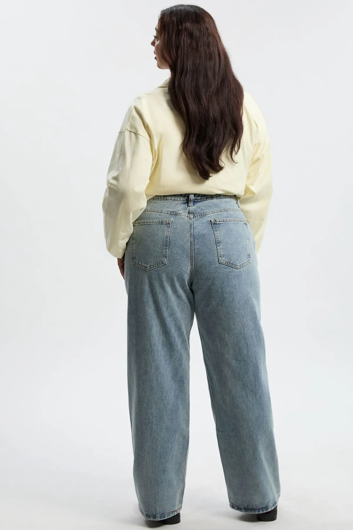boohoo Basics Plus Denim Jean Largeur Jambe<Femme Denim|Jeans