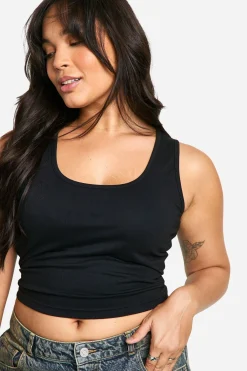 boohoo Basics Plus en coton – Débardeur complet à larges bretelles<Femme Looks De Rentrée|Tops