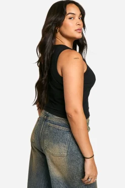 boohoo Basics Plus en coton – Débardeur complet à larges bretelles<Femme Looks De Rentrée|Tops