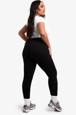 BOOHOO BASICS PLUS LEGGING À TAILLE HAUTE AVEC CEINTURE PROFONDE