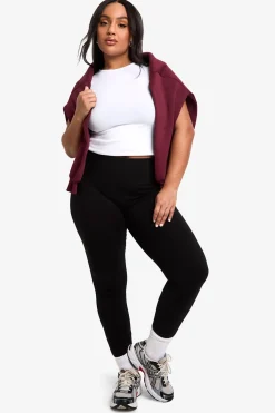 BOOHOO BASICS PLUS LEGGING À TAILLE HAUTE AVEC CEINTURE PROFONDE