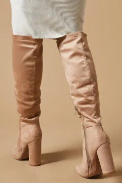 Botte Haute Kenia en synthétique à Talon Bloc et Bout Pointu