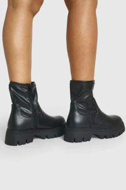 Bottes Chelsea Chunky À Coupe Large Avec Détail Extensible
