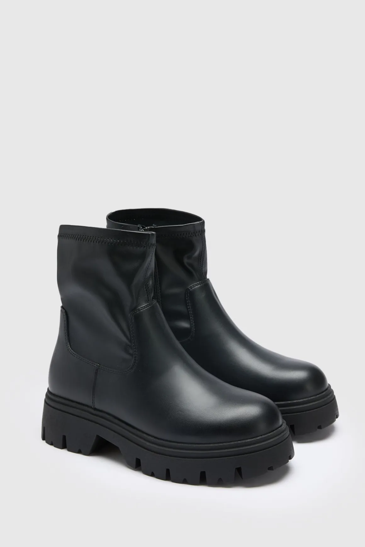 Bottes Chelsea Chunky À Coupe Large Avec Détail Extensible
