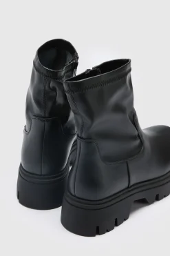 Bottes Chelsea Chunky À Coupe Large Avec Détail Extensible