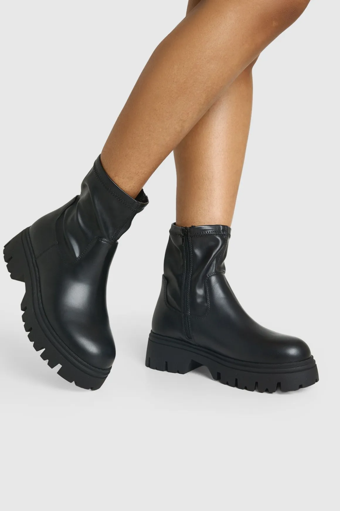 Bottes Chelsea Chunky À Coupe Large Avec Détail Extensible