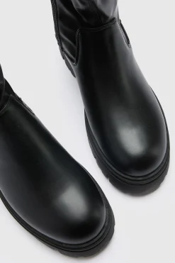 Bottes Chelsea Chunky À Coupe Large Avec Détail Extensible