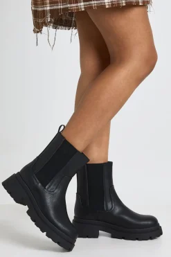 boohoo Bottes Chelsea Chunky À Détails De Panneaux< Bottes|Bottes Noires