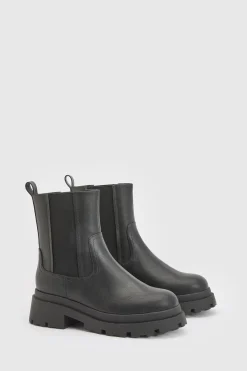 boohoo Bottes Chelsea Chunky À Détails De Panneaux< Bottes|Bottes Noires