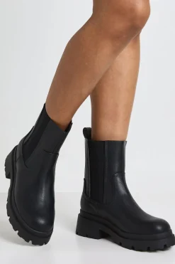 boohoo Bottes Chelsea Chunky À Détails De Panneaux< Bottes|Bottes Noires