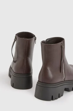 Bottes Chelsea Chunky À Zip Coupe Large