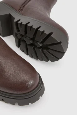Bottes Chelsea Chunky À Zip Coupe Large