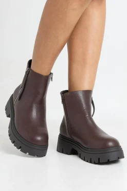 Bottes Chelsea Chunky À Zip Coupe Large
