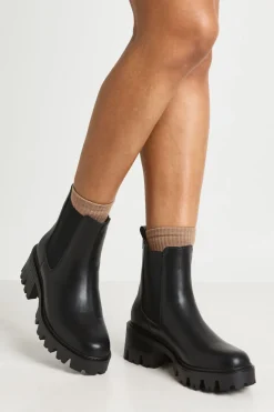 Bottes Chelsea À Détail Languette Et Semelle Épaisse