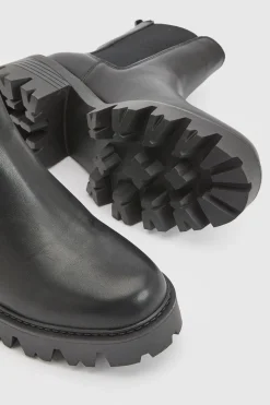 Bottes Chelsea À Détail Languette Et Semelle Épaisse