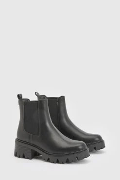 Bottes Chelsea À Détail Languette Et Semelle Épaisse