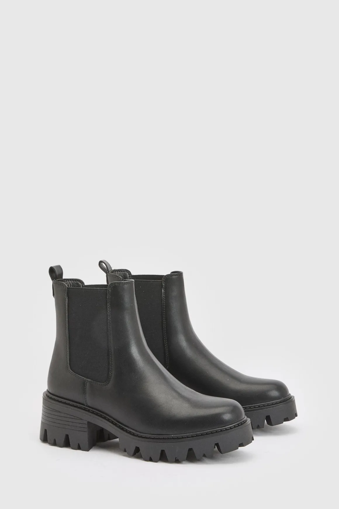 Bottes Chelsea À Détail Languette Et Semelle Épaisse