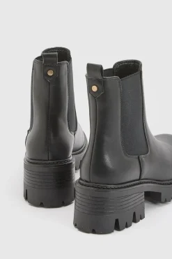 Bottes Chelsea À Détail Languette Et Semelle Épaisse