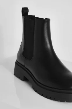 Bottes Chelsea à languette arrière pour large pied